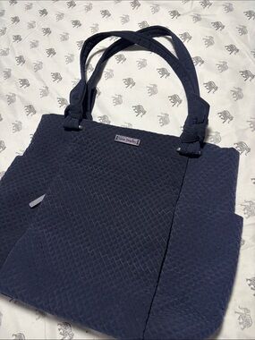 Vera Bradley Quilted Navy Blue Tote Bag